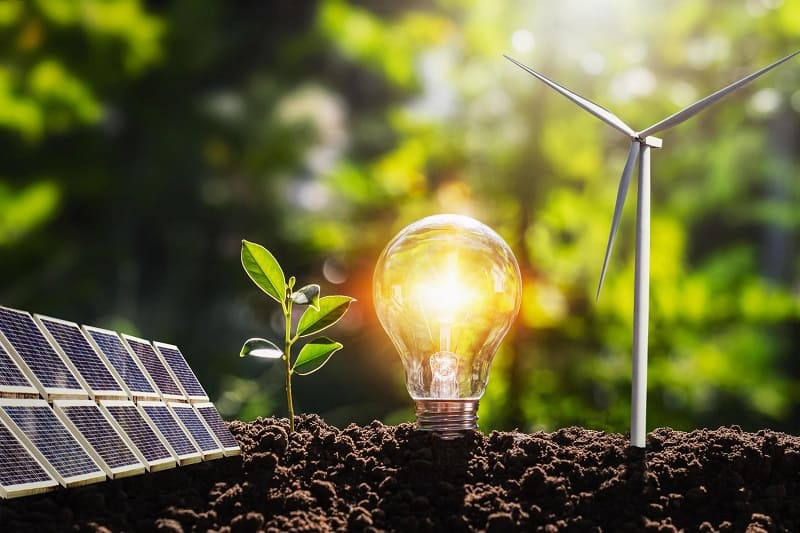 Renewable energy supplies electricity to industrial plants